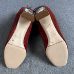 Miu Miu Alcantara Red Ankle boots