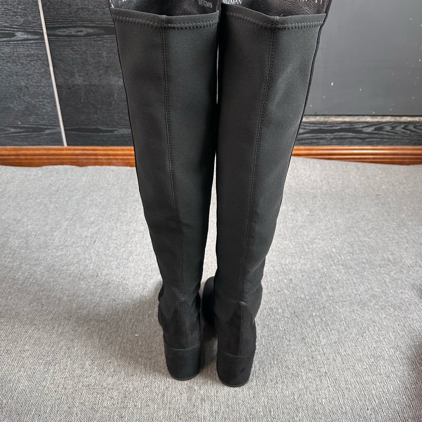 sw Alcantara Black Ankle boots