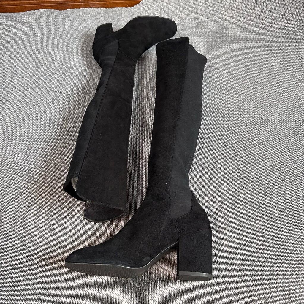 sw Alcantara Black Ankle boots