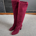 sw Alcantara Red Platform pumps