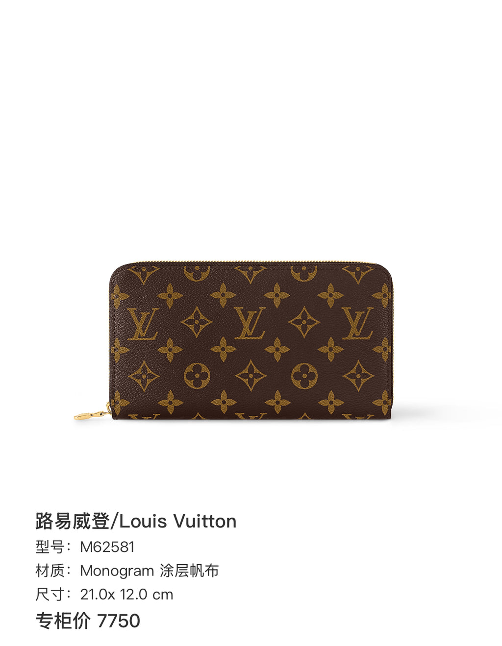 Louis Vuitton Clutch 21.0x 12.0 cm M62581