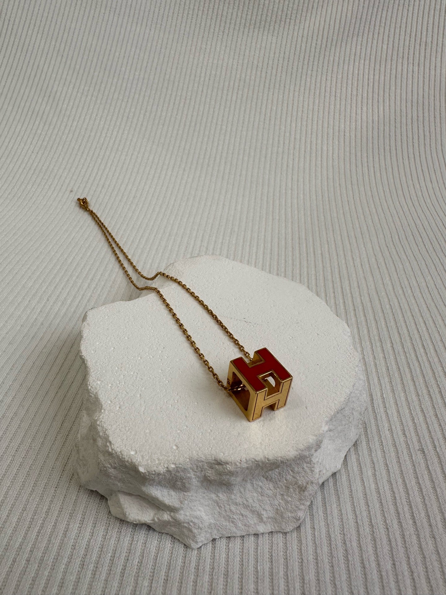 Hermes Orange Necklace