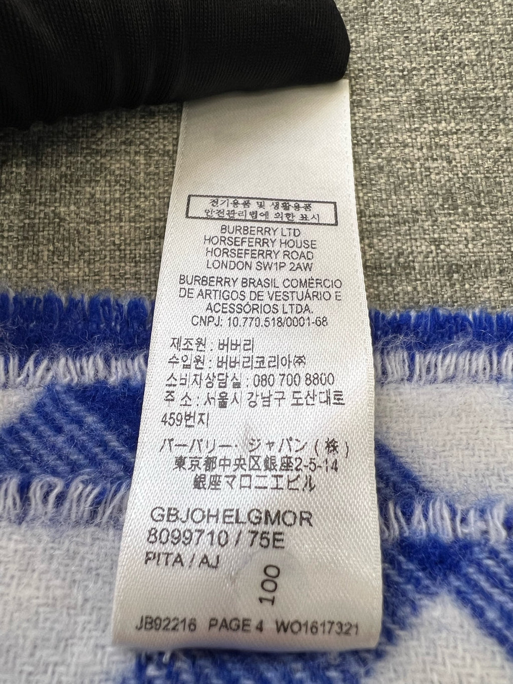 Burberry Blue Scarf
