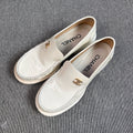 Chanel White Loafers