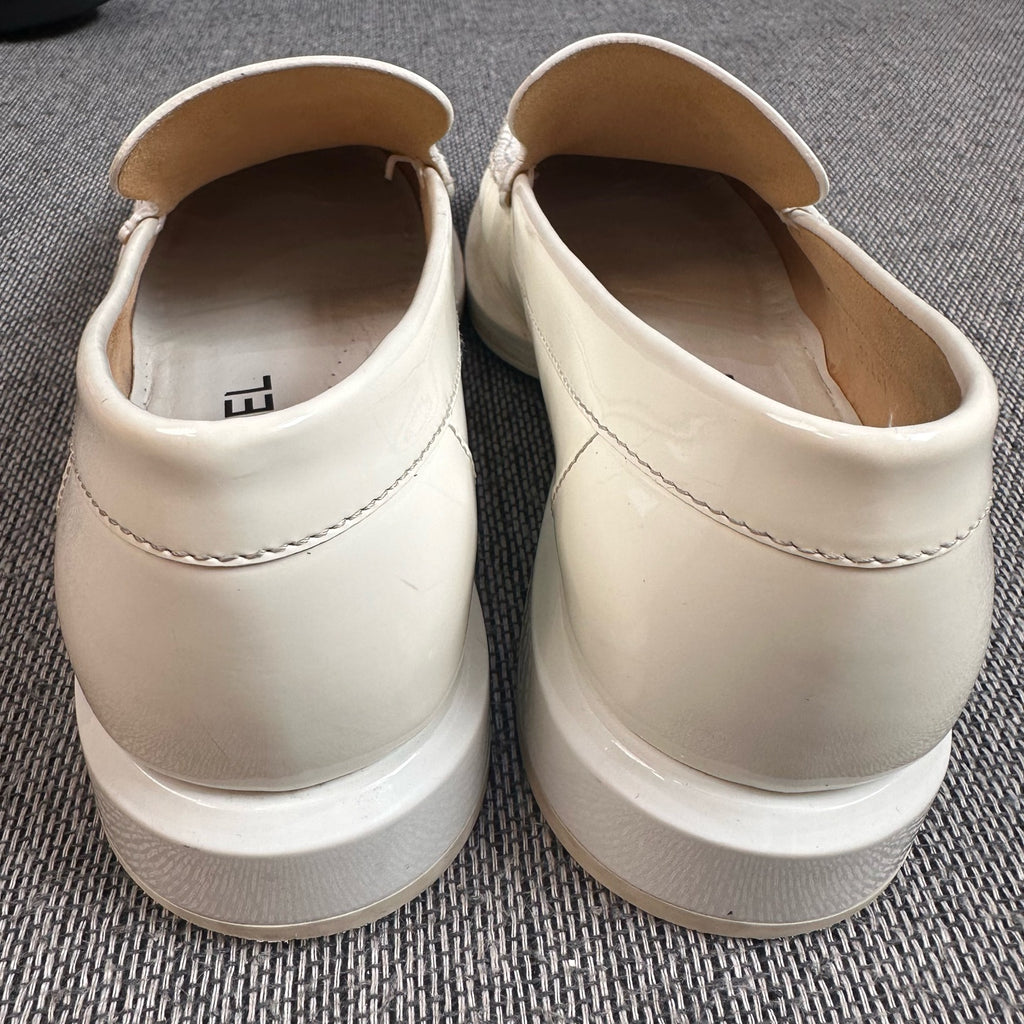 Chanel White Loafers