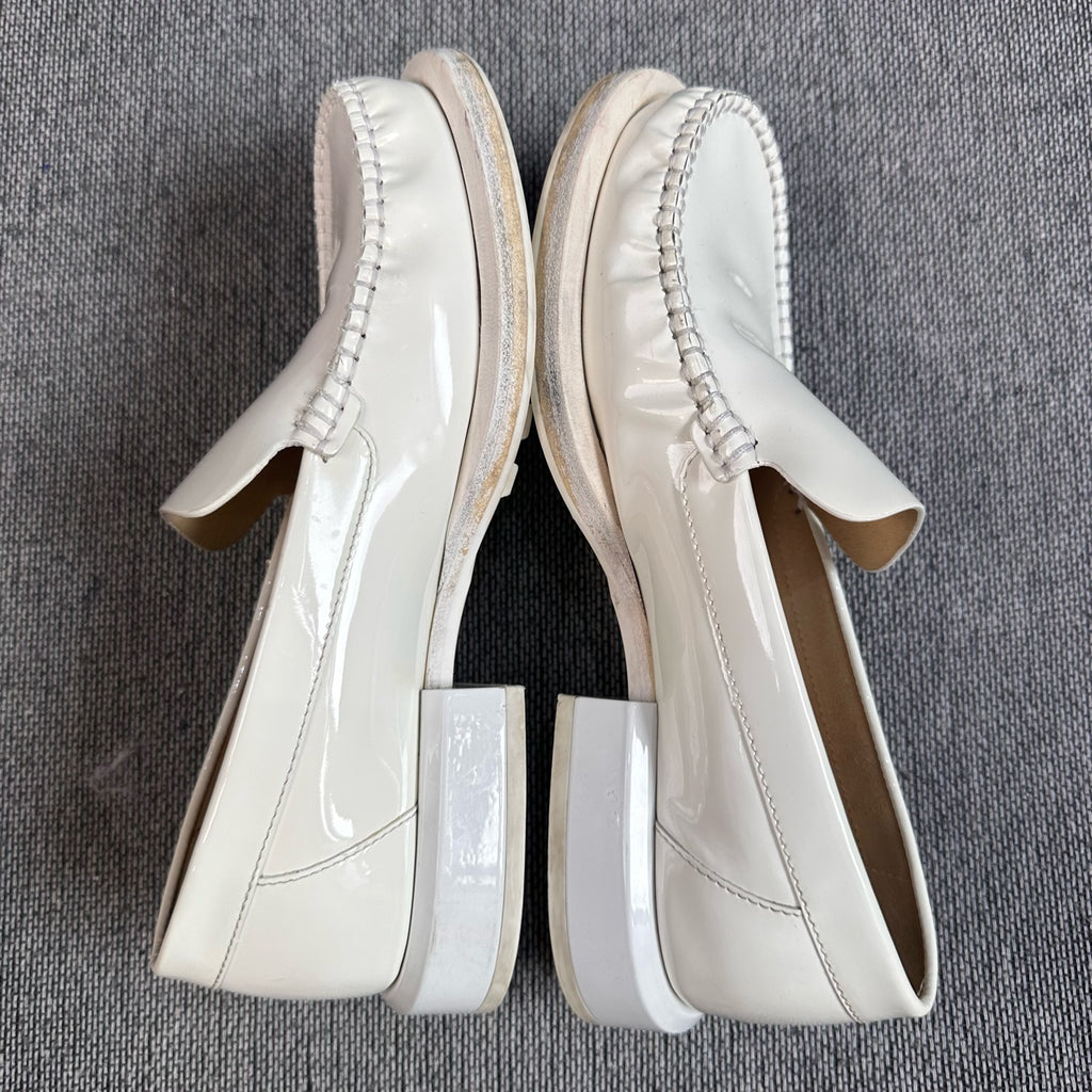 Chanel White Loafers