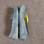 空白 Alcantara Loafers