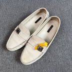 Louis Vuitton Metal White Loafers