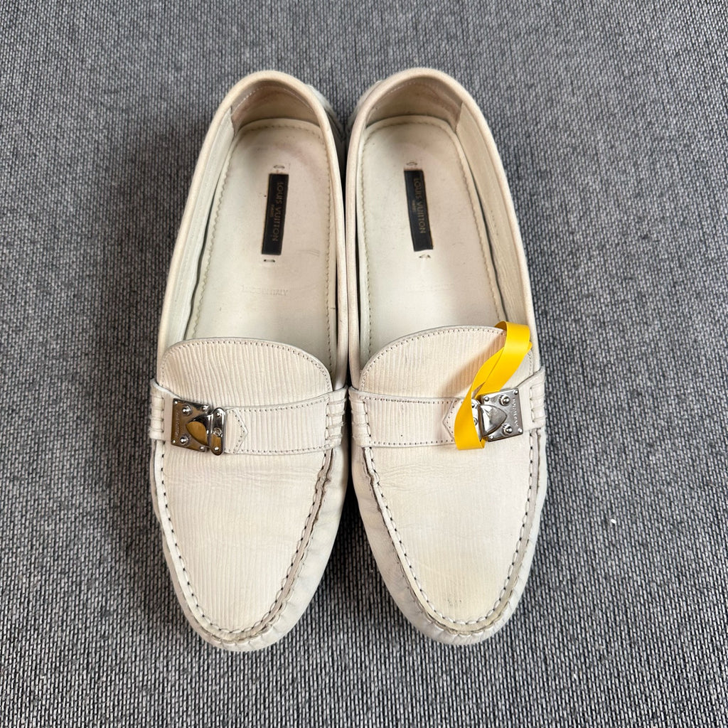 Louis Vuitton Metal White Loafers