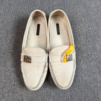 Louis Vuitton Metal White Loafers