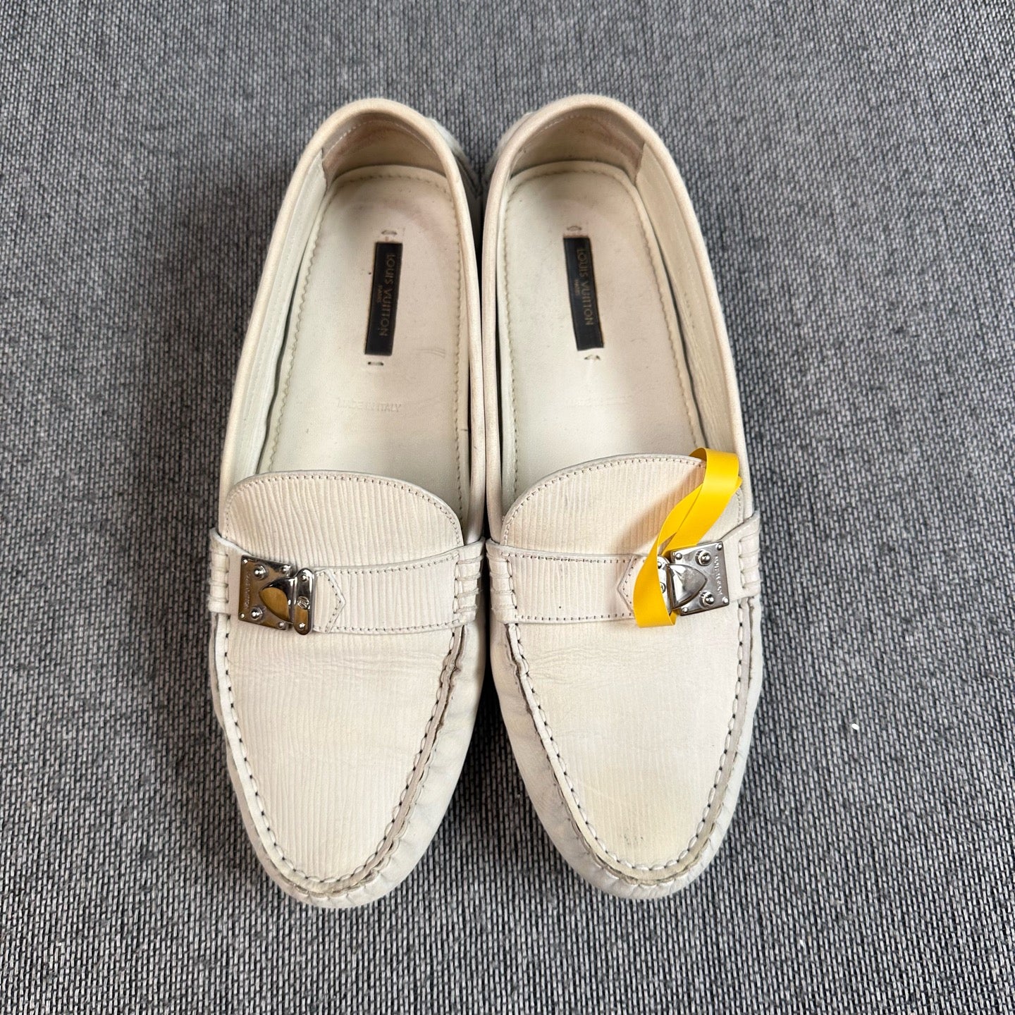 Louis Vuitton Metal White Loafers