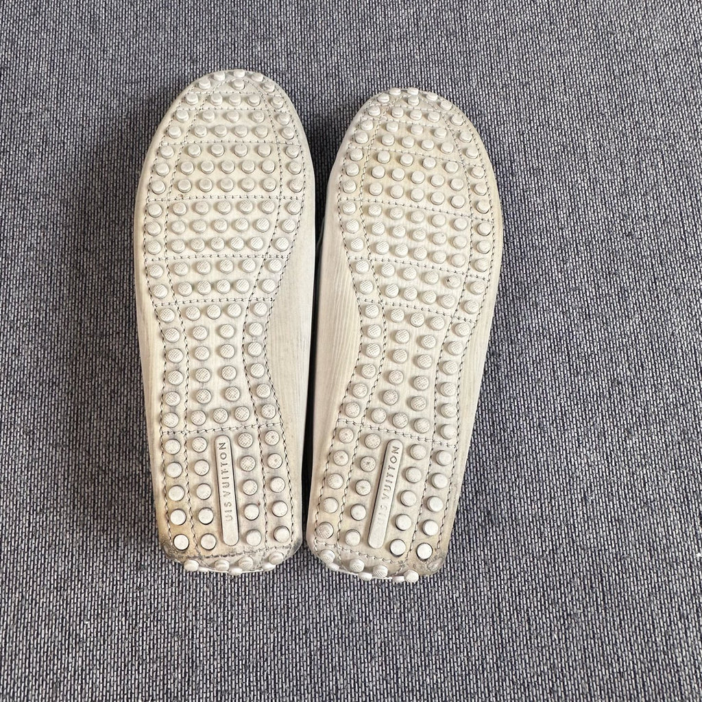 Louis Vuitton Metal White Loafers