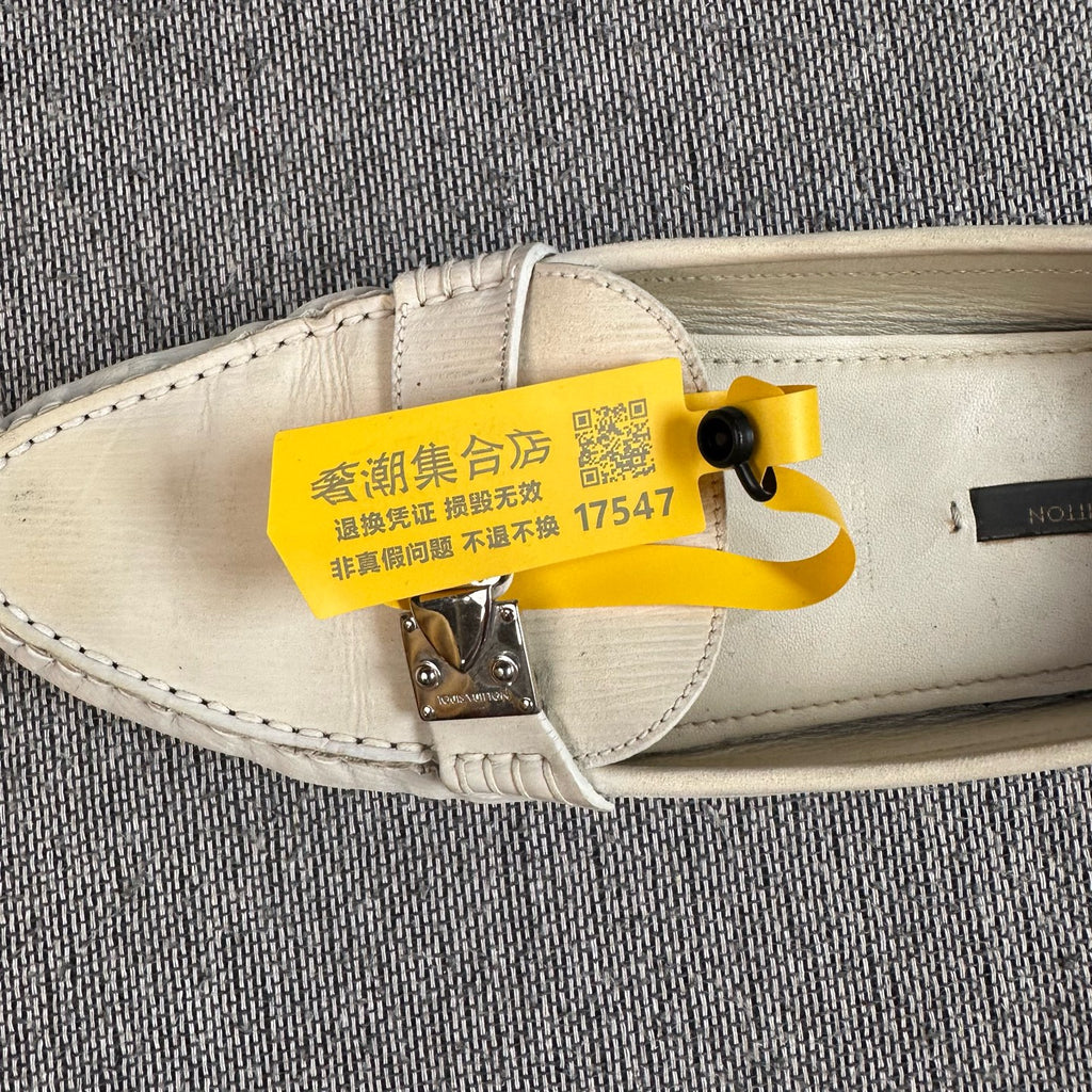 Louis Vuitton Metal White Loafers