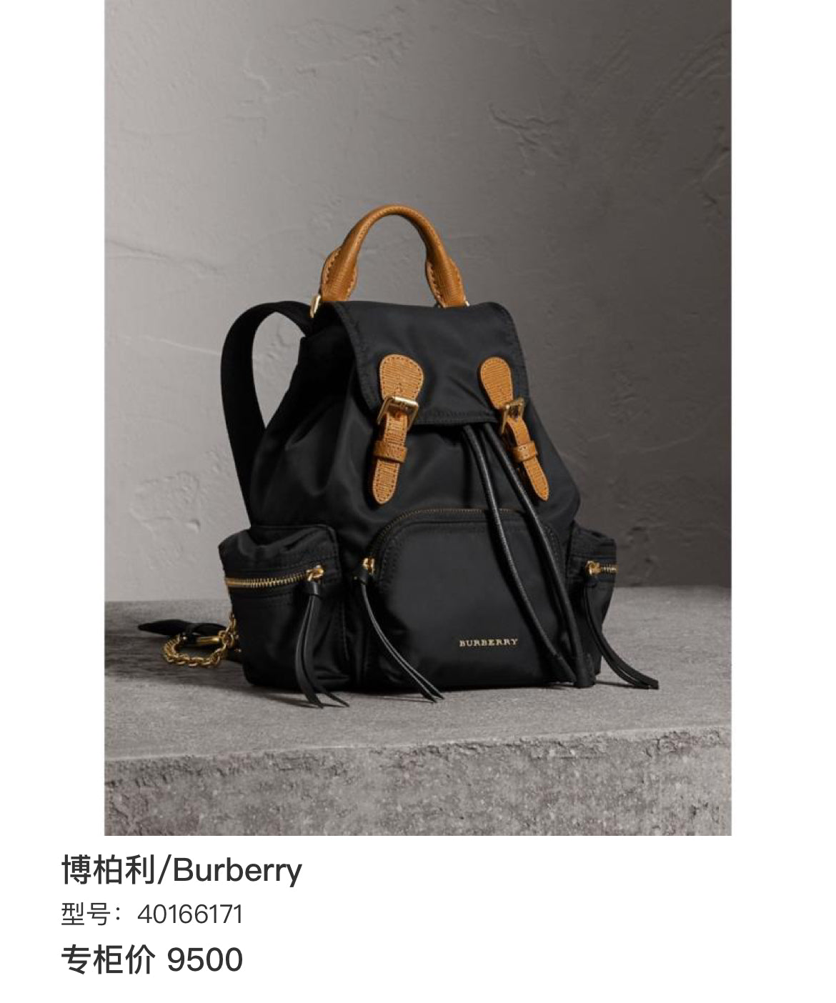 Burberry Canvas Backpack 40166171