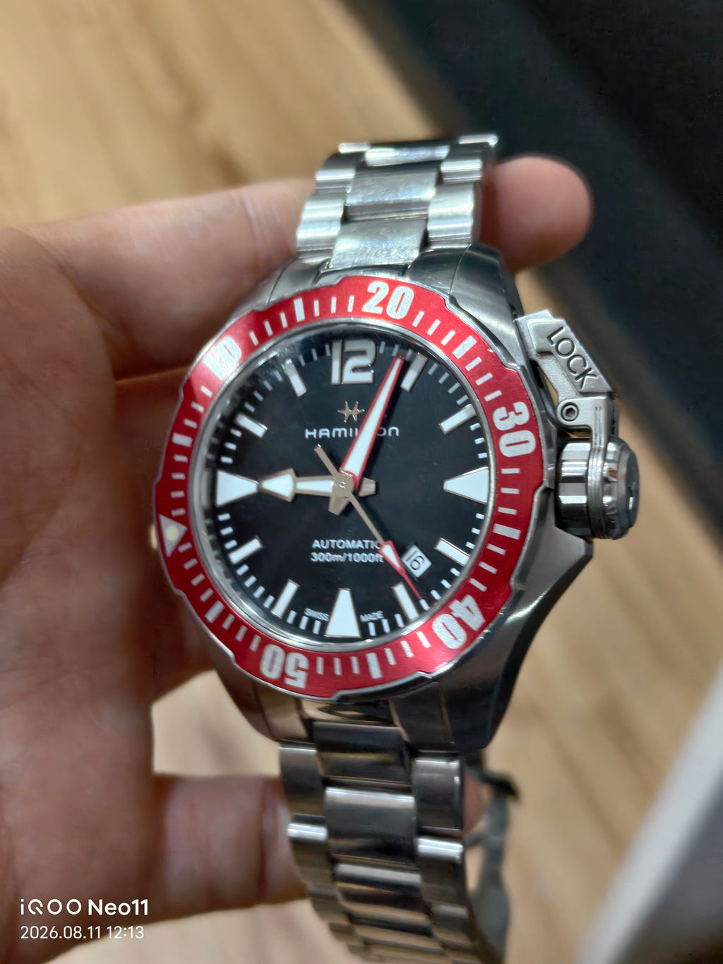 Hamilton Khaki Navy Aluminum Red Automatic (self-winding) watch 42 millimeters H77725135