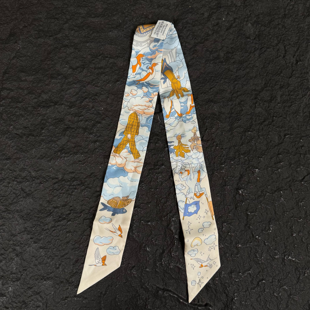 Hermes White Scarf