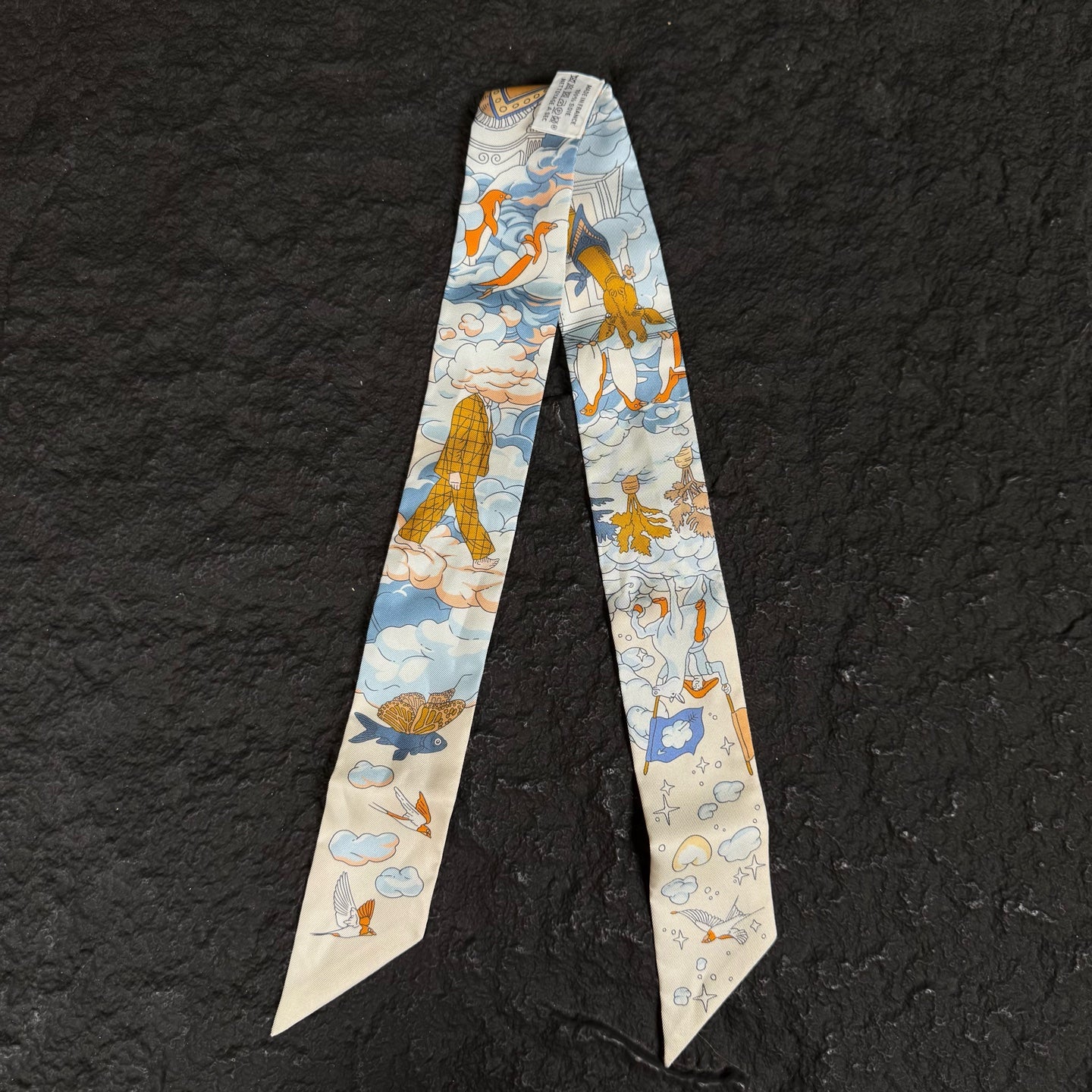 Hermes White Scarf