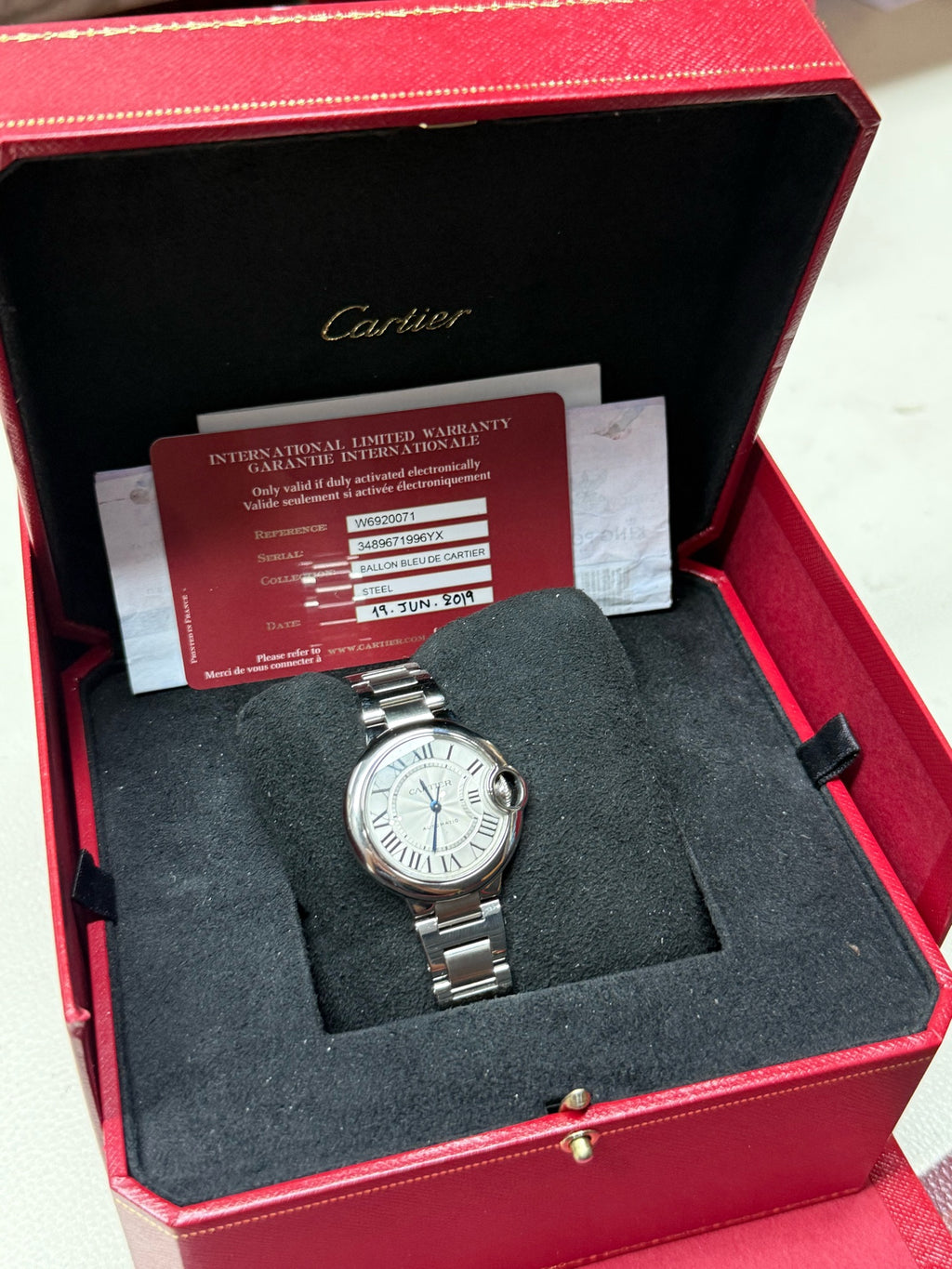 Cartier Blue balloon Automatic (self-winding) watch 33 millimeters W6920071