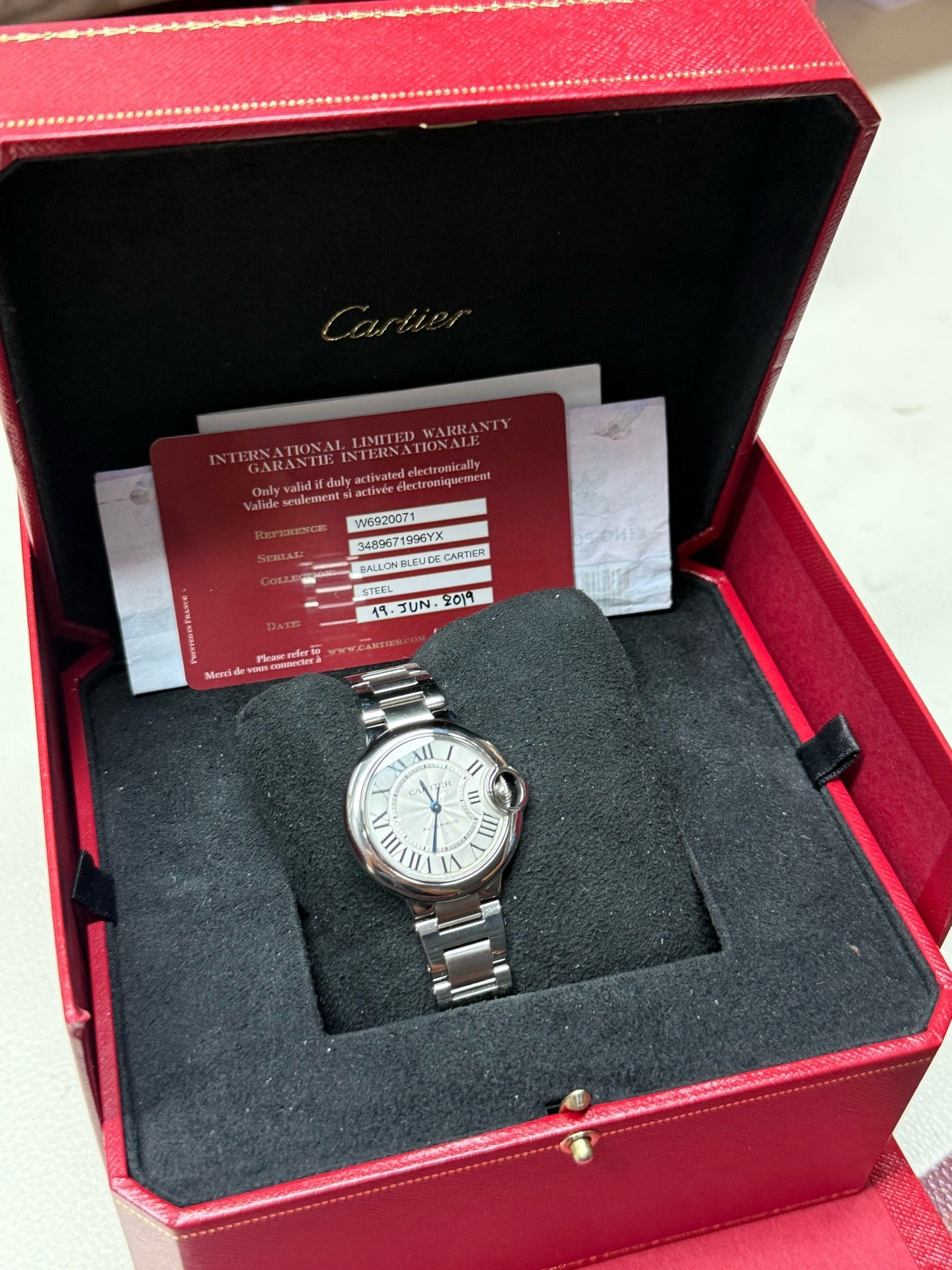 Cartier Blue balloon Automatic (self-winding) watch 33 millimeters W6920071