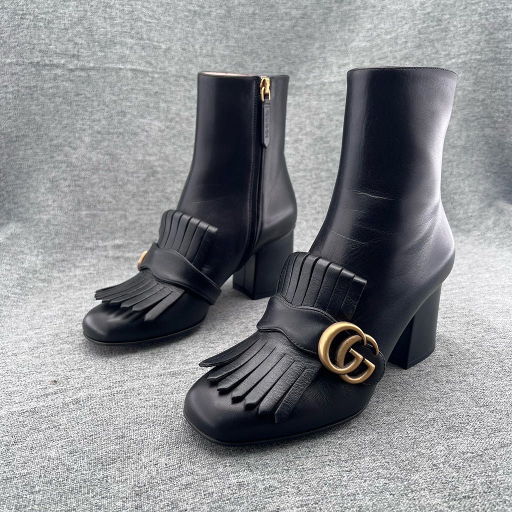 Gucci Leather Black Ankle boots