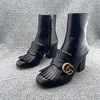 Gucci Leather Black Ankle boots