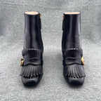 Gucci Leather Black Ankle boots
