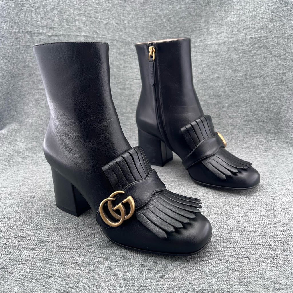 Gucci Leather Black Ankle boots