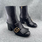 Gucci Leather Black Ankle boots