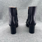 Gucci Leather Black Ankle boots