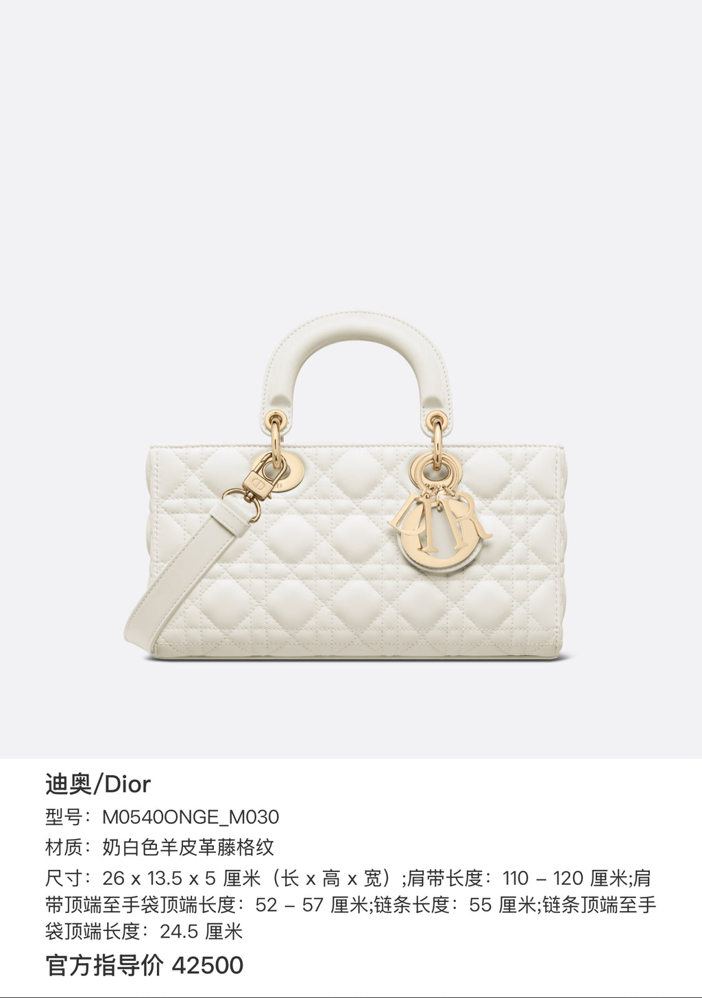 Dior Leather White M0540ONGE_M030