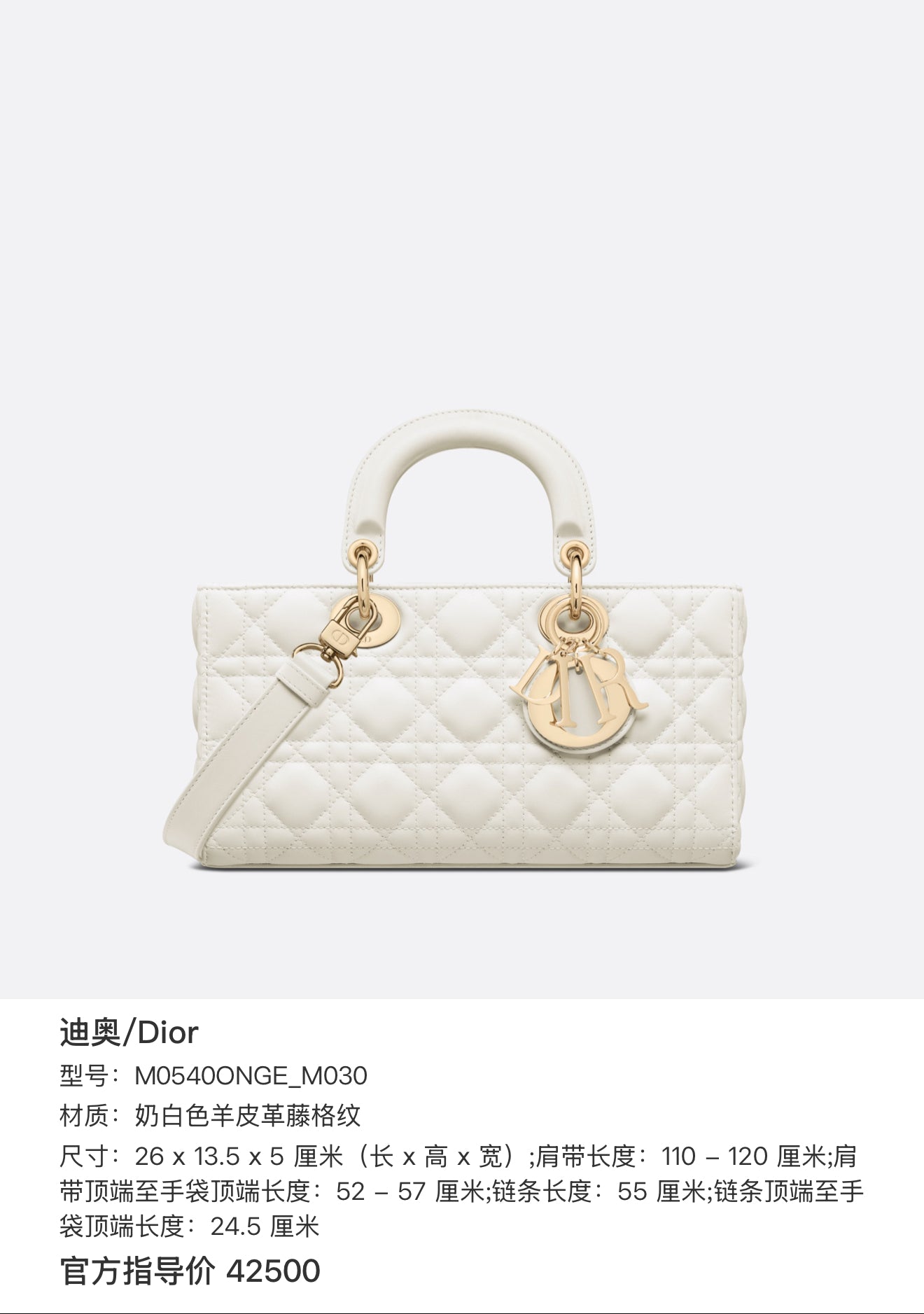Dior Leather White M0540ONGE_M030
