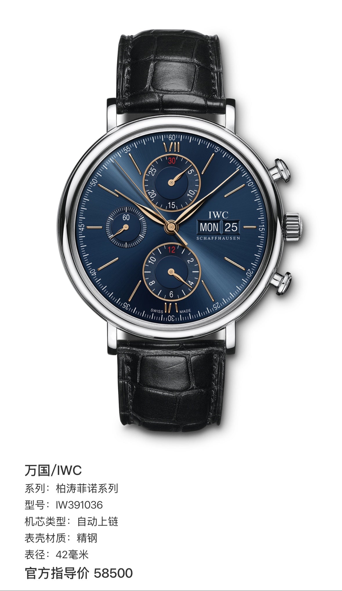 IWC Portofino Collection 42 millimeters IW391036