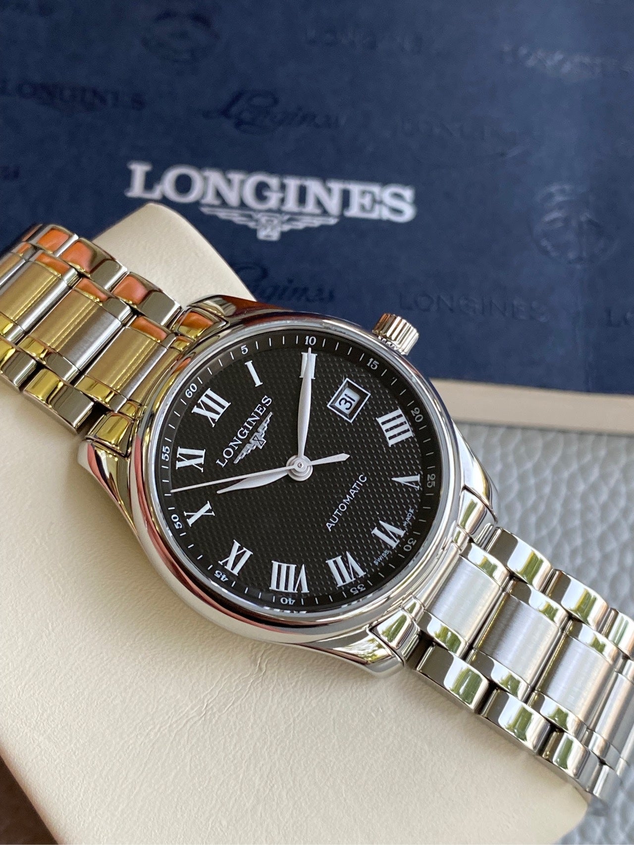 Longines Watchmaking Tradition Black Automatic (self-winding) watch 29 millimeters L2.257.4.51.6