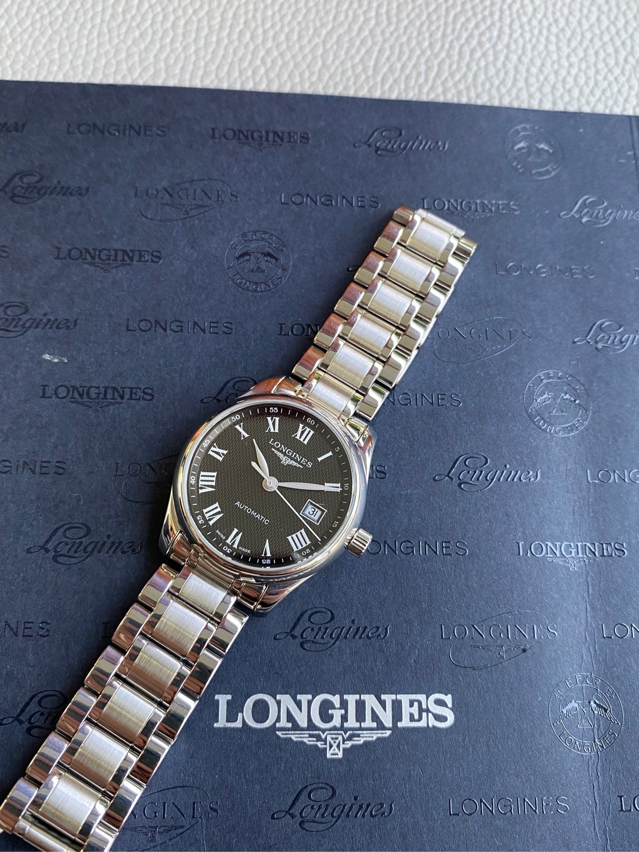 Longines Watchmaking Tradition Black Automatic (self-winding) watch 29 millimeters L2.257.4.51.6