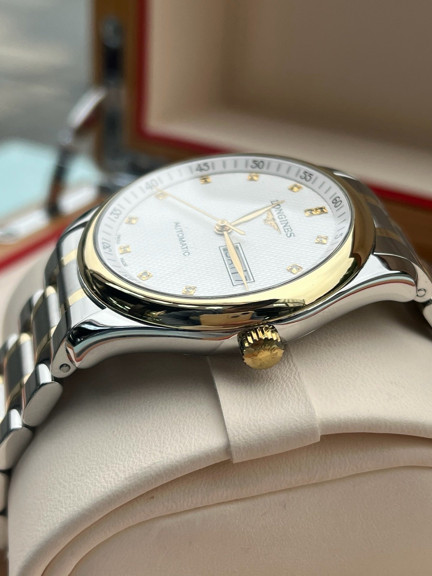Longines Watchmaking Tradition White Automatic (self-winding) watch 38.5 millimeters L2.755.5.77.7