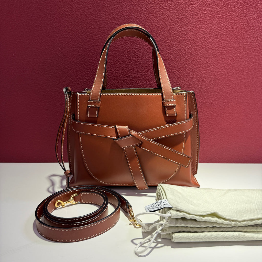 Loewe Gate Brown Tote 25.2X18X10 cm 321.56.Z99