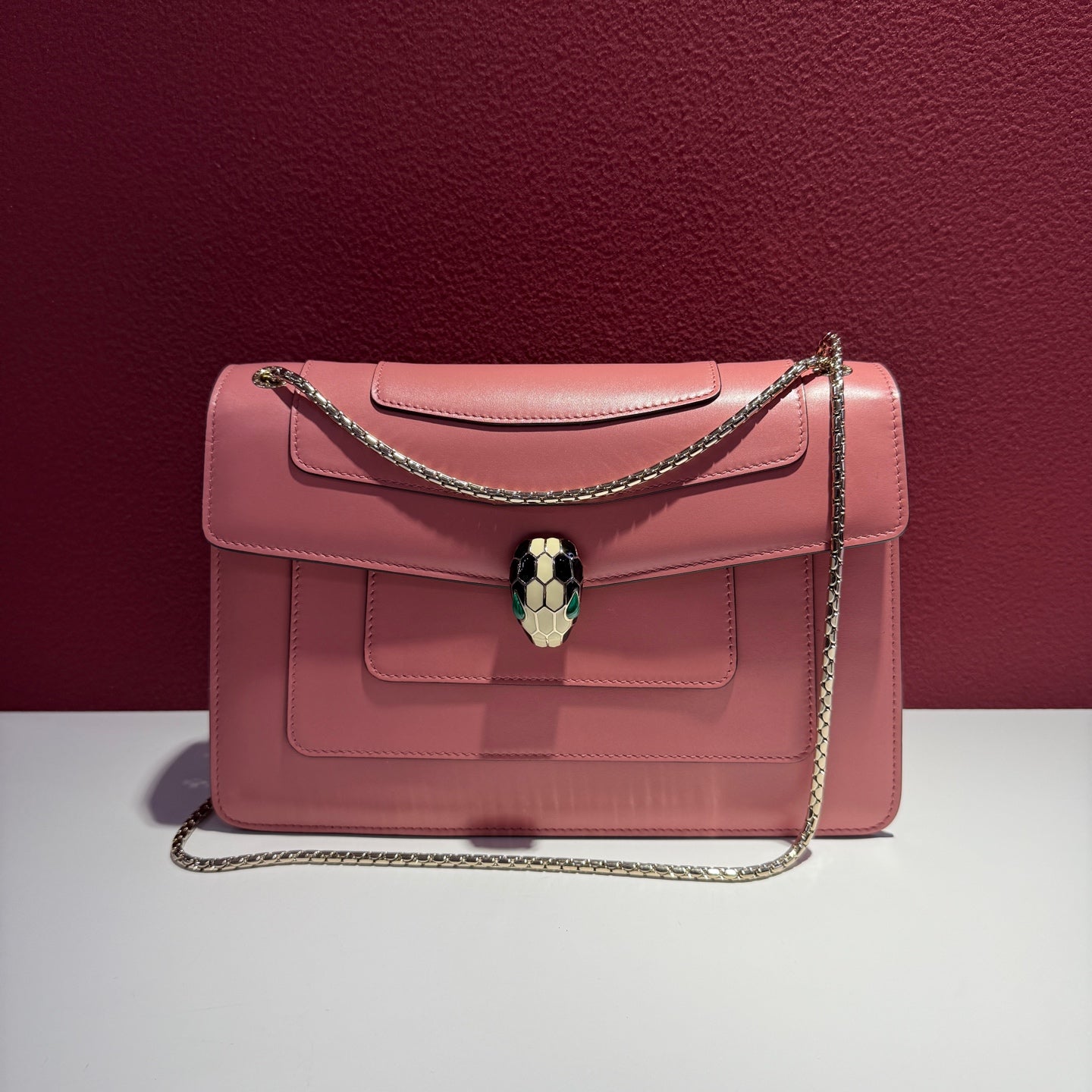 Bvlgari Serpenti Forever Pink Crossbody 28 x 19 x 7.5 cm – 11 x 7.5 x 2.9 inches 285170
