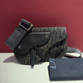 Dior Black Saddle Bag 24 centimeters x 17.5 centimeters 1ADPO095YKY_H15E