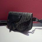 Dior Black Saddle Bag 24 centimeters x 17.5 centimeters 1ADPO095YKY_H15E