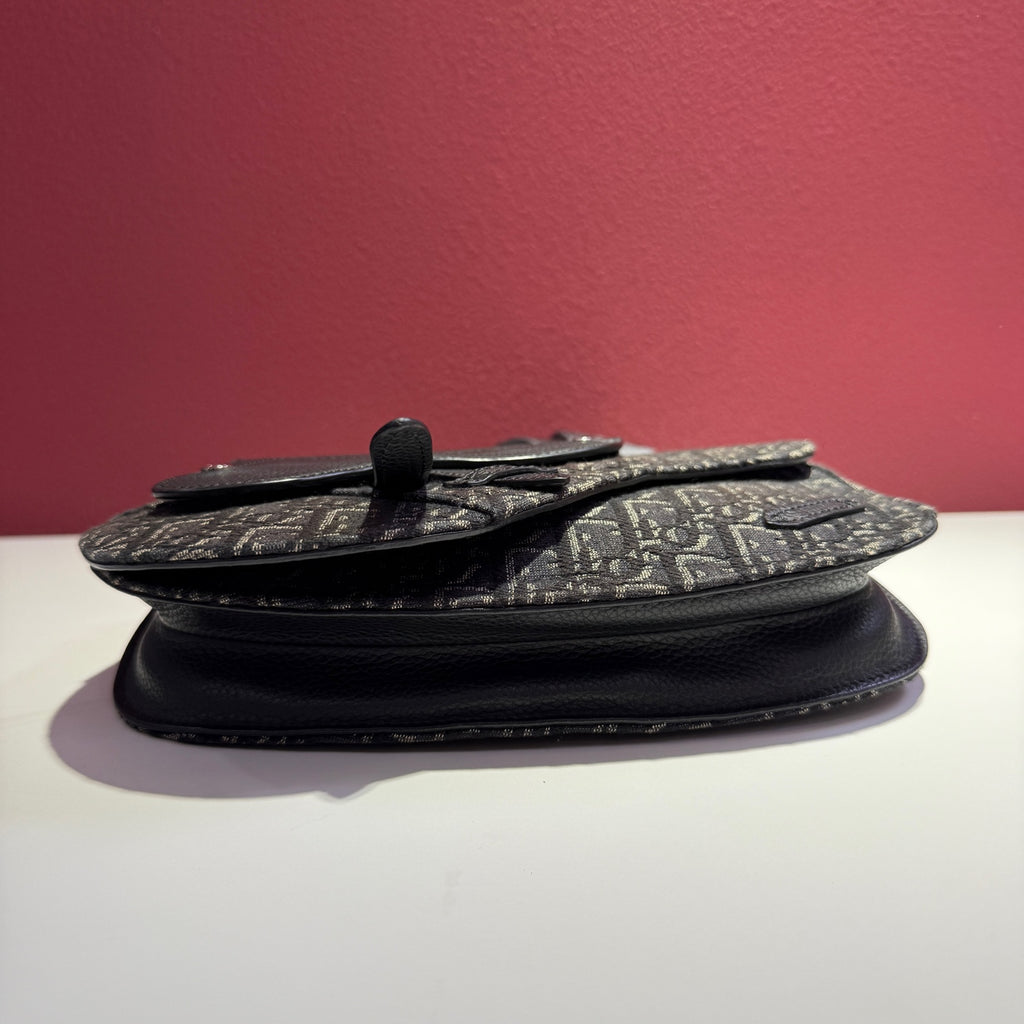 Dior Black Saddle Bag 24 centimeters x 17.5 centimeters 1ADPO095YKY_H15E