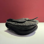 Dior Black Saddle Bag 24 centimeters x 17.5 centimeters 1ADPO095YKY_H15E