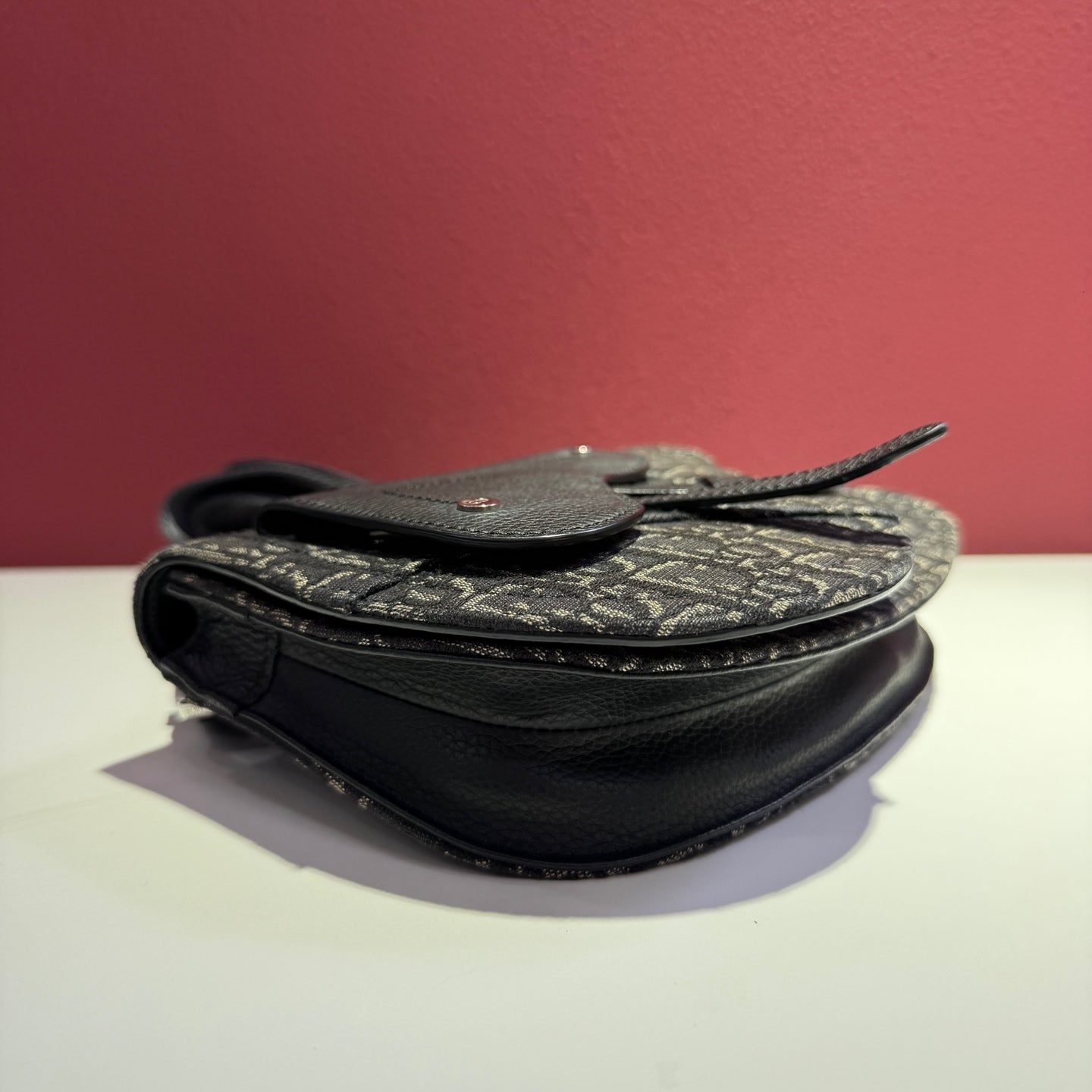 Dior Black Saddle Bag 24 centimeters x 17.5 centimeters 1ADPO095YKY_H15E