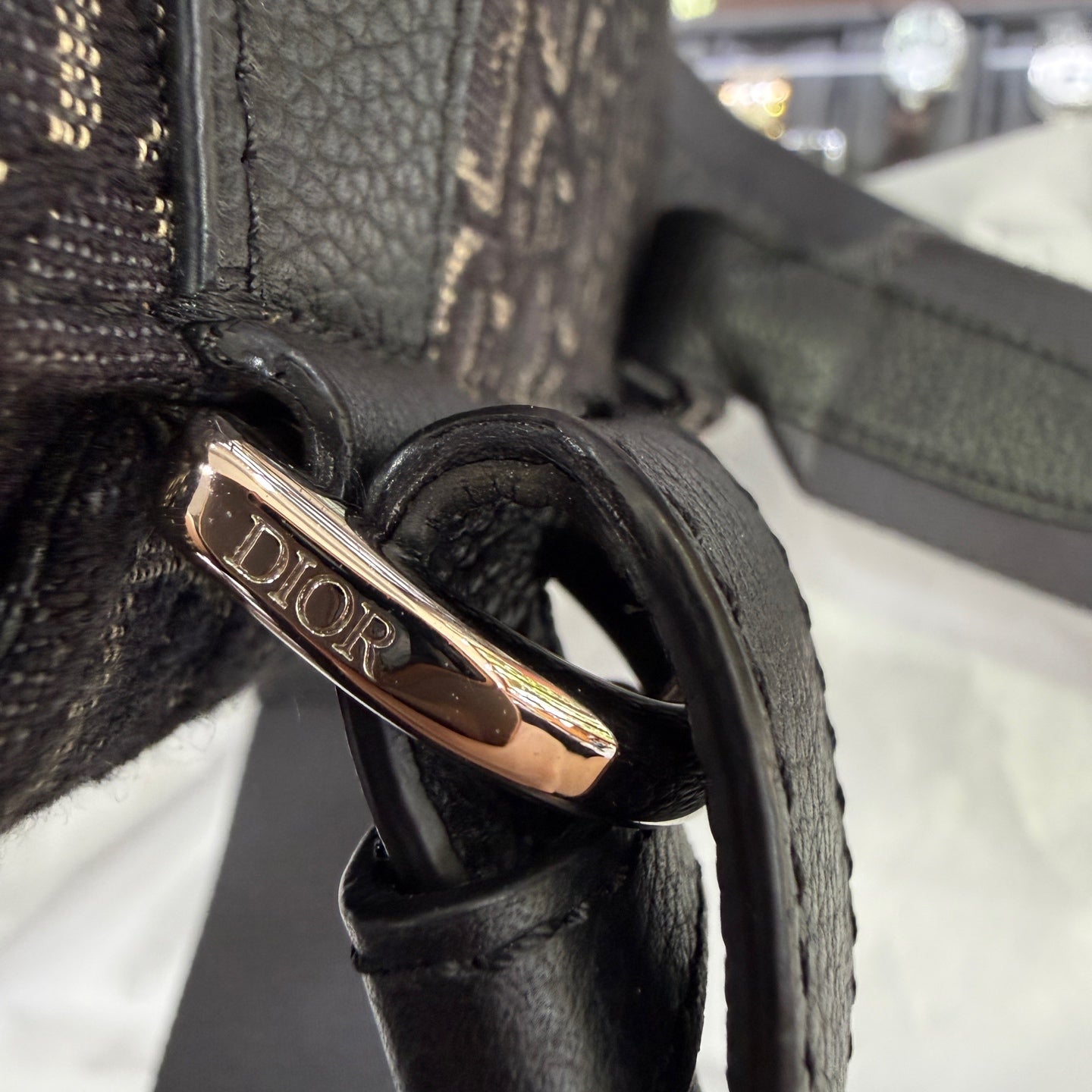 Dior Black Saddle Bag 24 centimeters x 17.5 centimeters 1ADPO095YKY_H15E