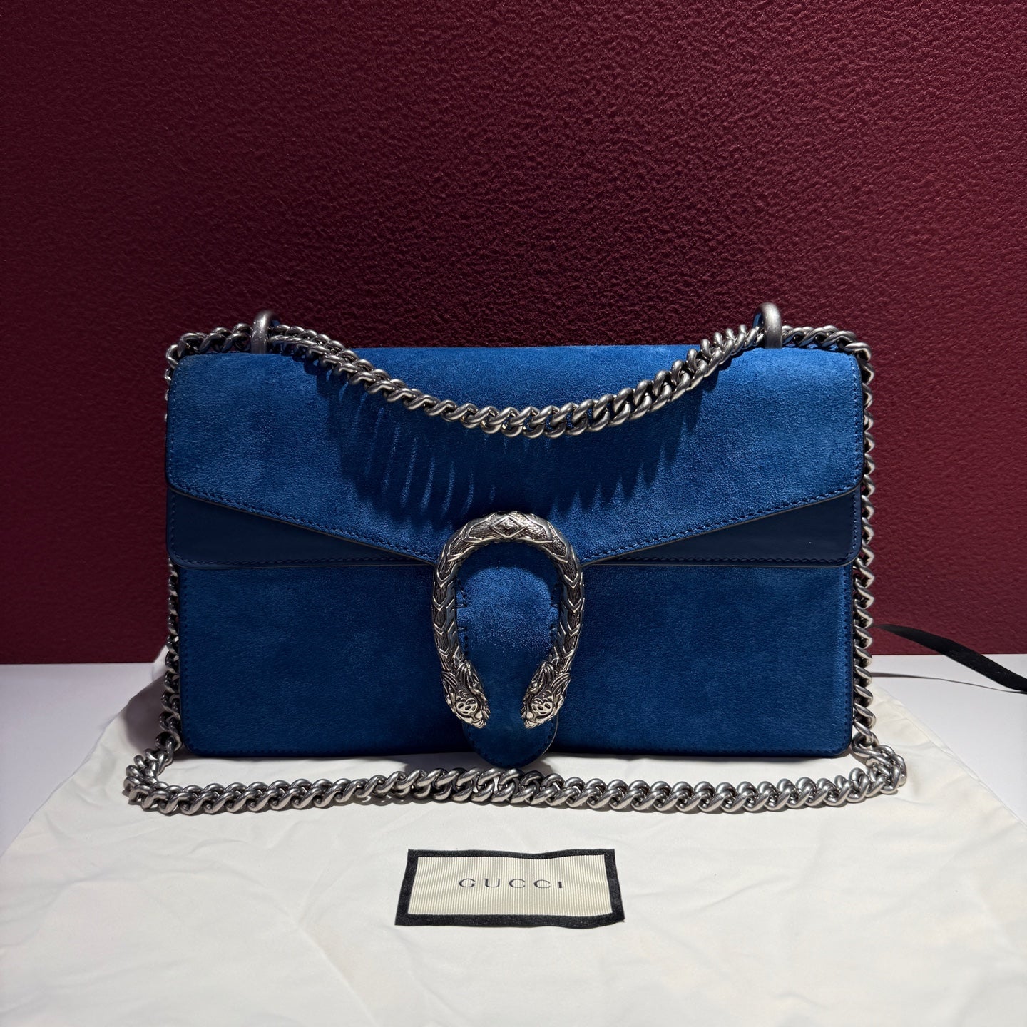 Gucci Alcantara Blue Crossbody