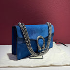 Gucci Alcantara Blue Crossbody