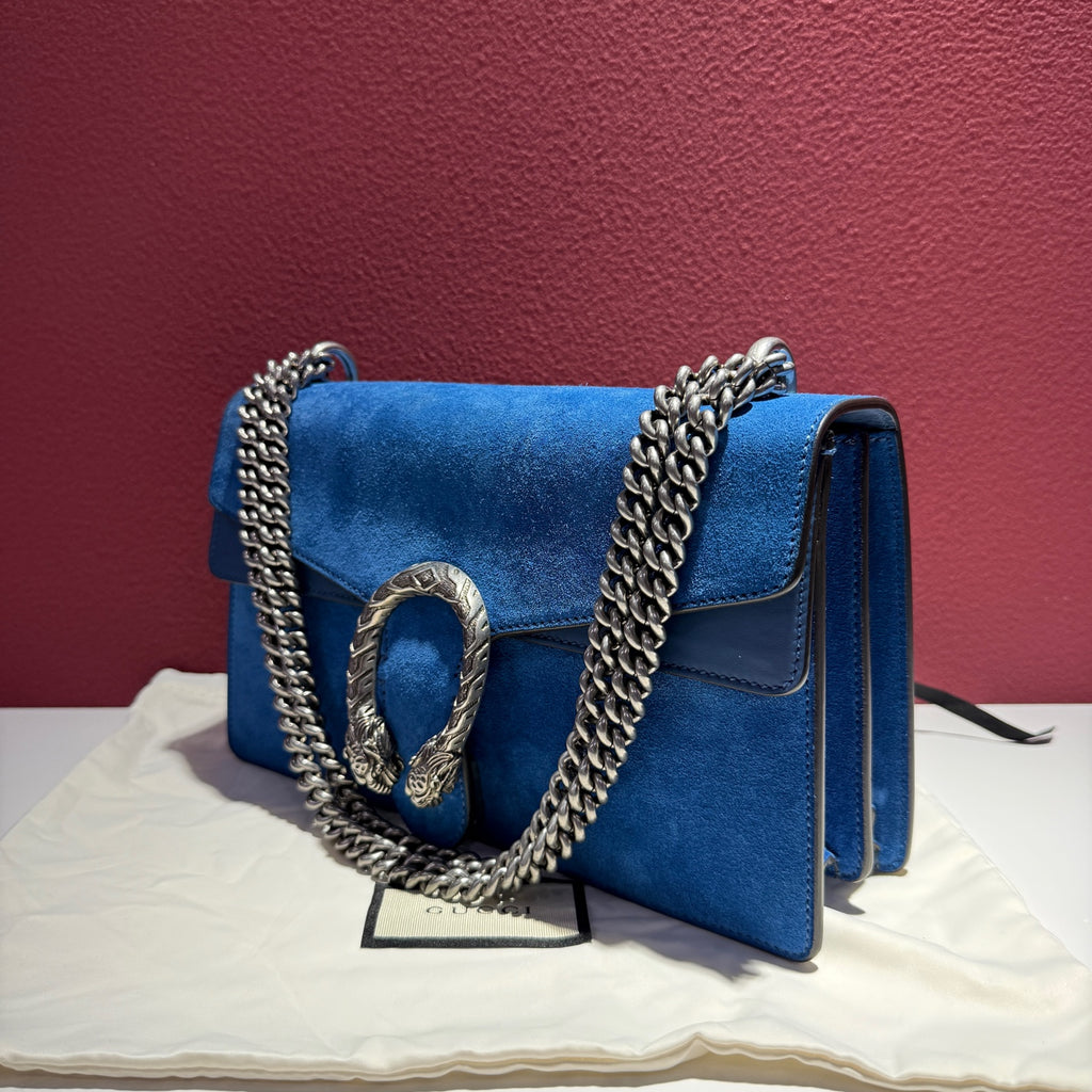 Gucci Alcantara Blue Crossbody