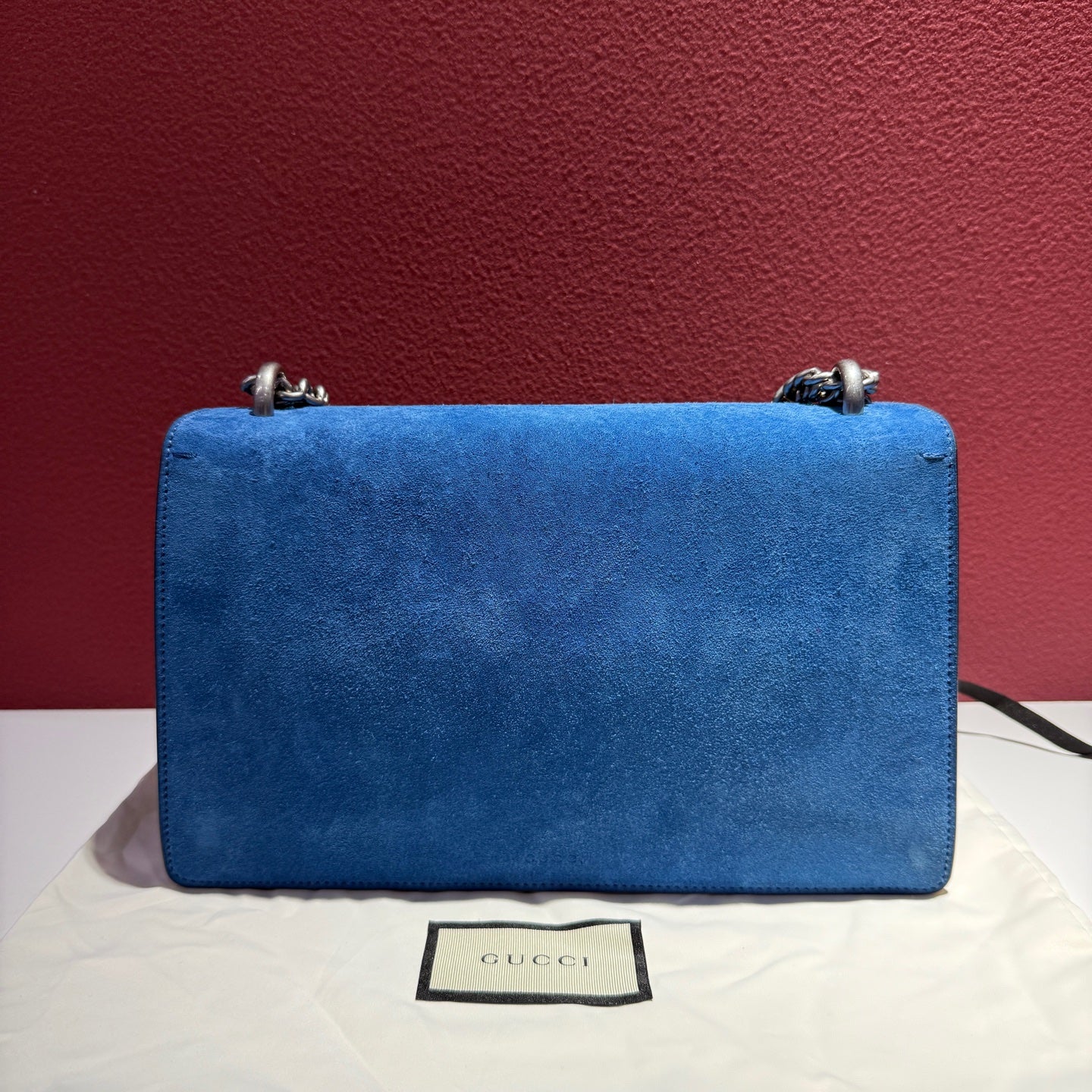 Gucci Alcantara Blue Crossbody
