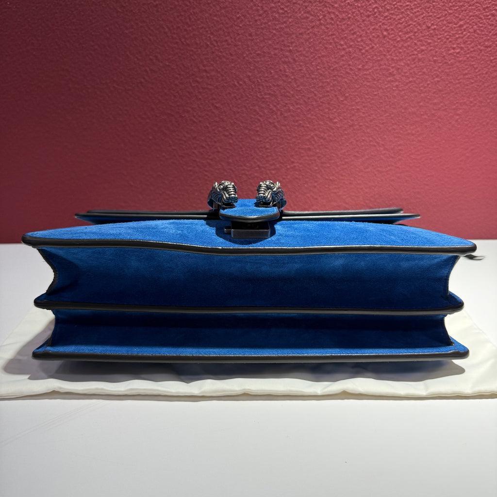 Gucci Alcantara Blue Crossbody