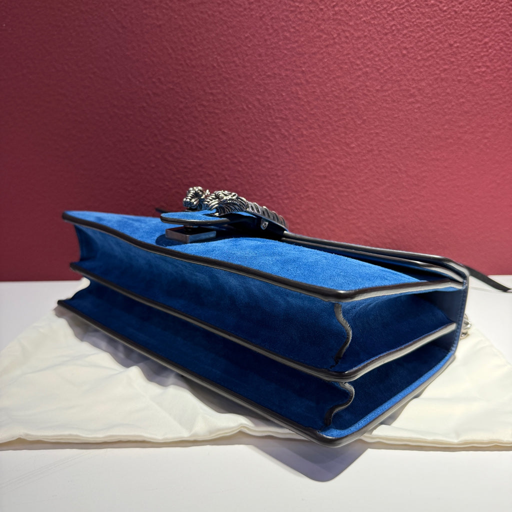 Gucci Alcantara Blue Crossbody