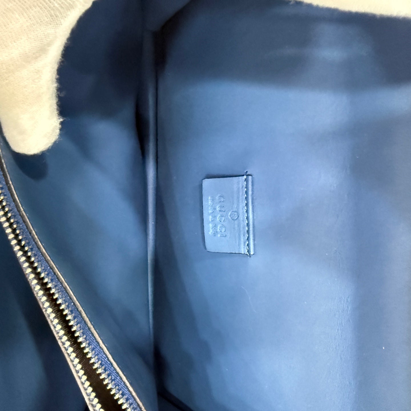 Gucci Alcantara Blue Crossbody